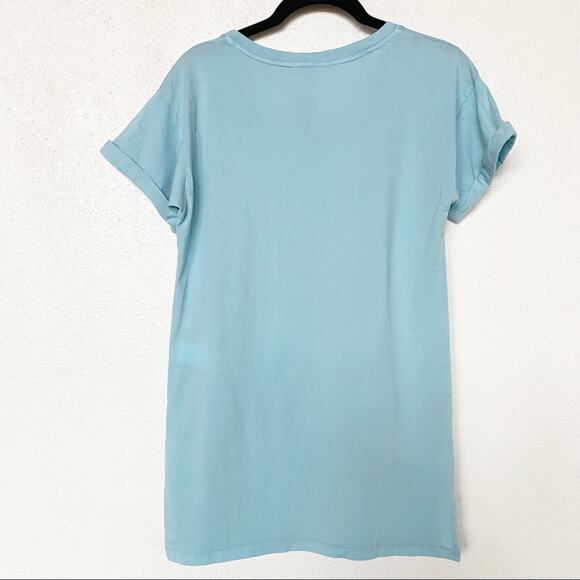 Mod-o-doc Light Blue Scoop Neck Cotton Split Side Tee Size Small - Picture 7 of 7